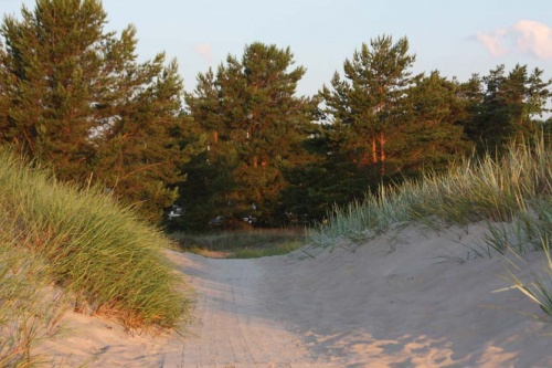 unser Weg vom Strand zum Zeltplatz