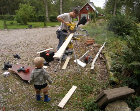 Was der Papa da macht!