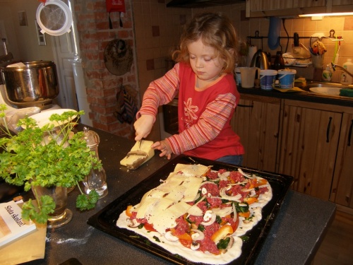 Pizza backen