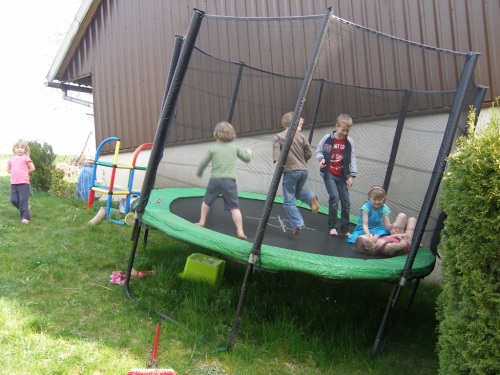 Trampolin am Hang